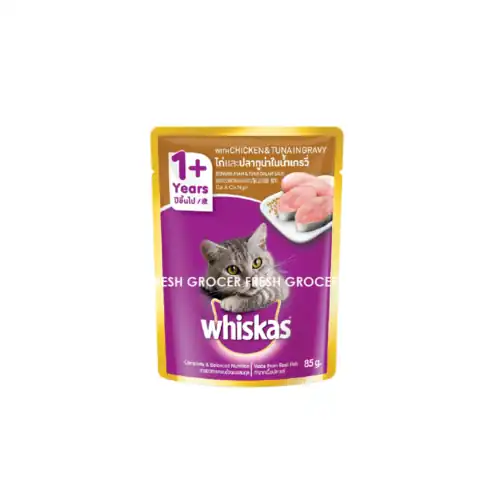 150b94eac696963e961af9d8c5a89301.png WHISKAS POUCH CHICKEN & TUNA 85GM
