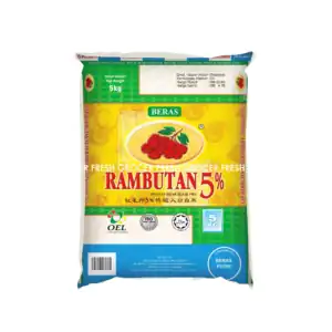 CAP RAMBUTAN BERAS SUPER IMPORT SIAM SPECIAL 5% (OREN) RICE 5KG