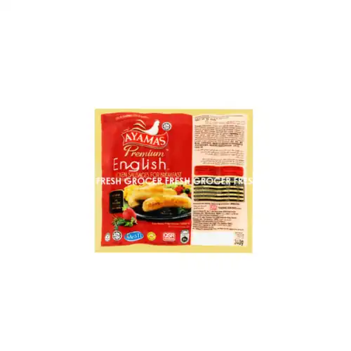 48736da647041680a2e2044eb7997038.png AYAMAS PREMIUM ENGLISH BREAKFAST SAUSAGE 340GM