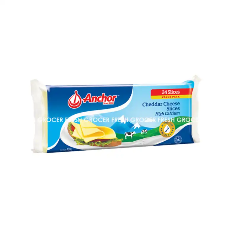 ANCHOR CHEDDAR CHEESE (24 SLICE) 400GM