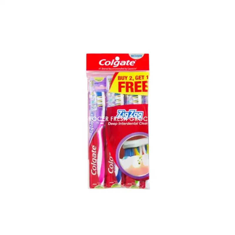 0c20b38036ae0198de8c48209f3a1d55.png COLGATE TOOTHBRUSH ZIG ZAG MEDIUM BUY 2 FREE 1