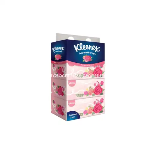 130c4a010d2aba38052e65c1eb60b330.png KLEENEX PAMPER WHIT ROSE FACIAL TISSUES 3PLY 4BOX 90'ST