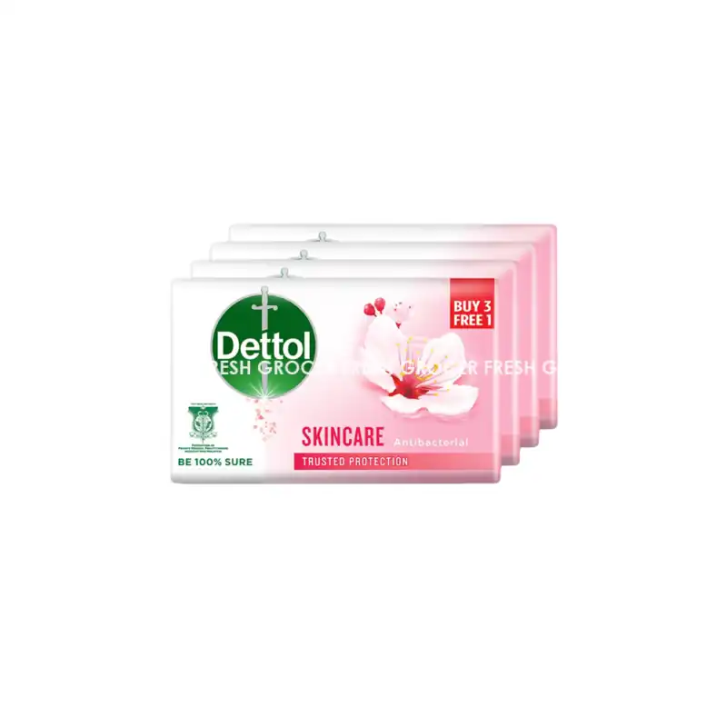 3a2d0e57a8f9abbd6db52f735cffc289.png DETTOL BODY SOAP SKINCARE 100GM BUY 3 FREE 1