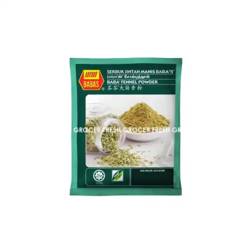 4372ebb66788aff216fd1f2c5a20da76.png BABAS FENNEL POWDER 70GM