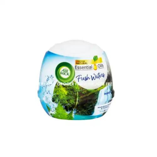 64d5615a42fb8ae04da530e636cd1290.png AIR WICK SCENTED GEL FRESH WATERS 180GM