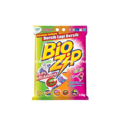 BIO ZIP DETERGENT POWDER 3.8KG COLOUR ROS