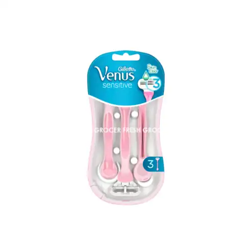 aac04bfe75963bfacff6bf9aba6ee8f4.png GILLETTE WOMEN DISPOSABLES RAZOR VENUS PINK SENSITIVE RAZ DIS 3 (1X8)