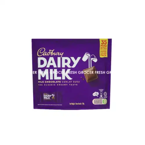 e7615c533f94397fe1a0ad235a6ec0a9.png CADBURY DAIRY 158GM MINI BITES DOY BAG 35'S