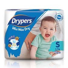 DRYPERS WEE WEE DRY DIAPER S 80PCS (pelbagai saiz)