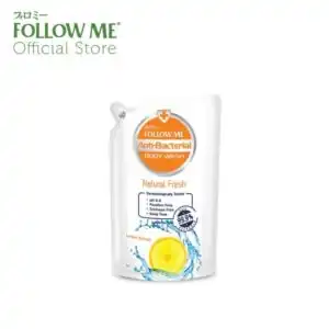 FOLLOW ME BODY WASH 900MLX2-ANTIBACTERIAL REFILL NATURAL FRESH