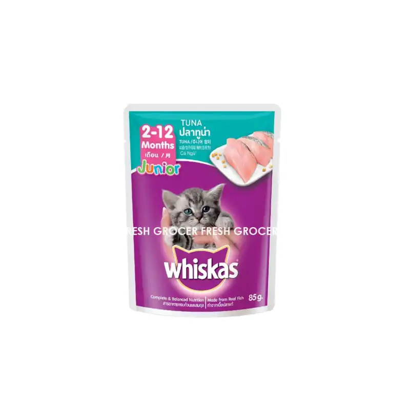 WHISKAS POUCH JUNIOR TUNA 80GM